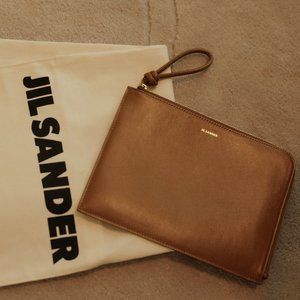 JIL SANDER Brown Large Giro Pouch